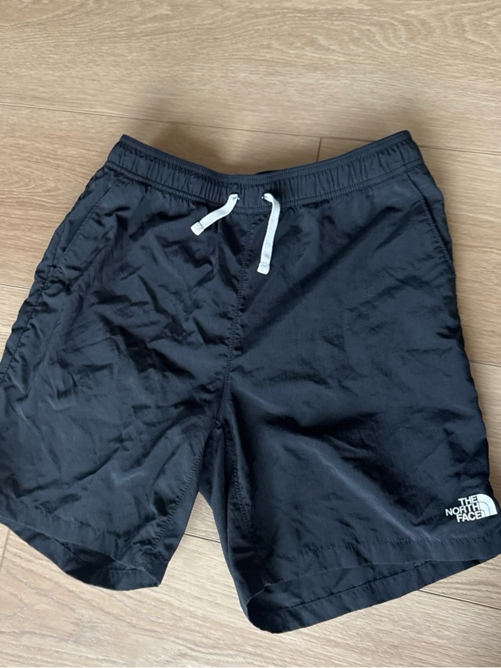 The North Face Black Men's Swim Trunks with White Drawstring